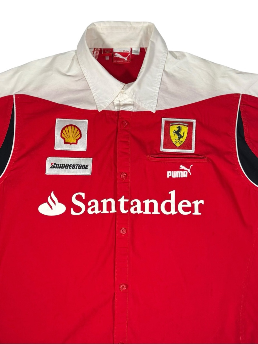 Puma Scuderia Ferrari F1 Official Supplier Team Shirt XL Santander Shell Red